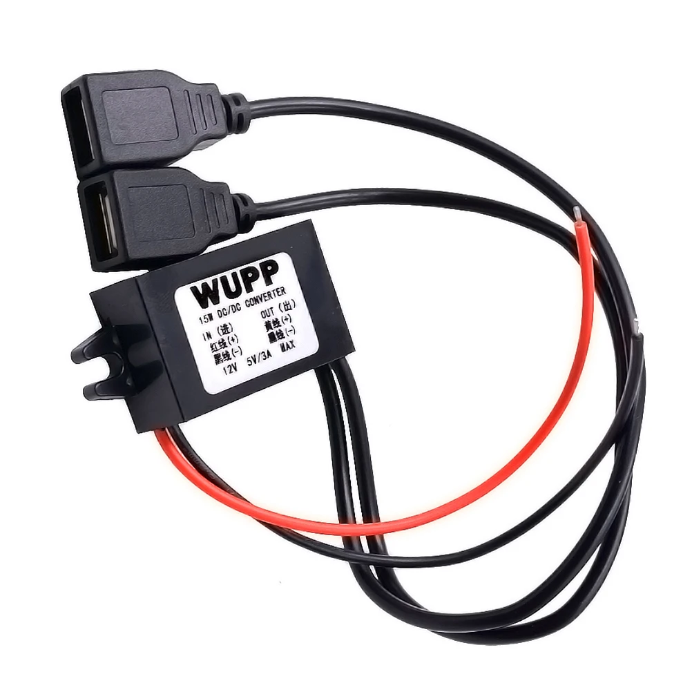 Vehicle Power Converter Car 12v to 5v Driving Recorder Supply Module Dual USB Cable
Vehicle Power Converter Car 12v to 5v Driving Recorder Supply Module Dual USB Cable