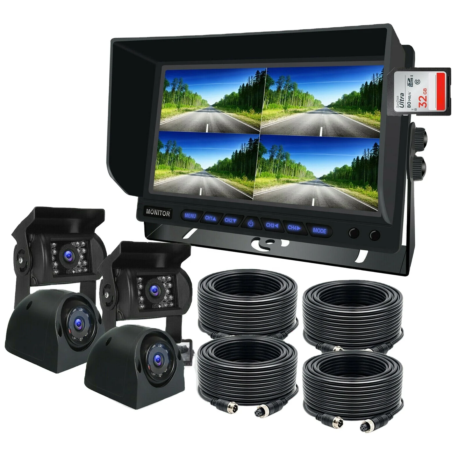 Factory Supply IPoster 9in AHD IPS Quad Split Monitor Loop Recording Built In DVR With CVBS AHD Reverse Camera KIT
Factory Supply IPoster 9in AHD IPS Quad Split Monitor Loop Recording Built In DVR With CVBS AHD Reverse Camera KIT