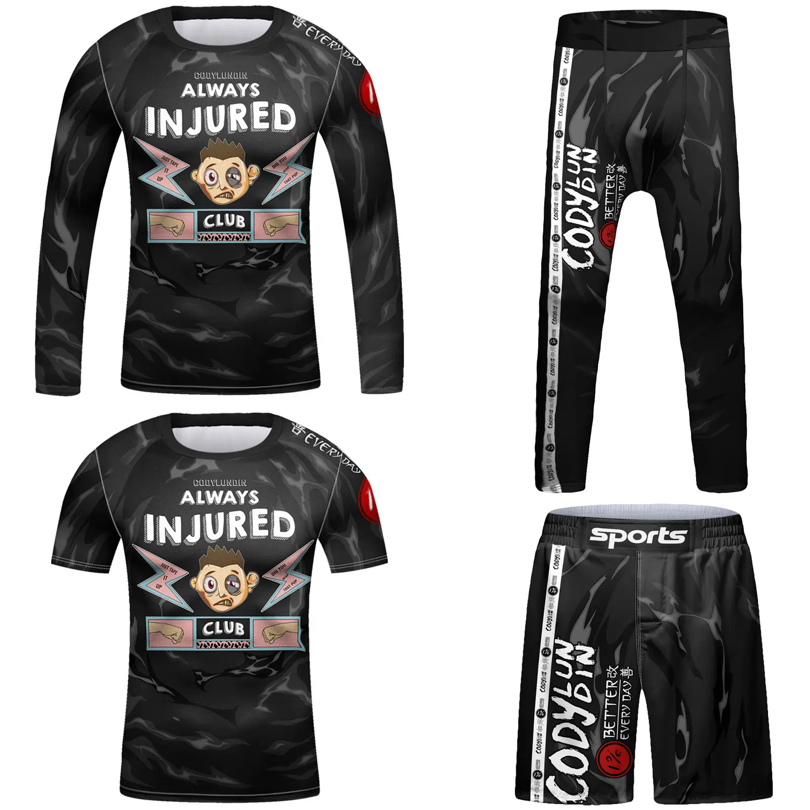 Bjj Jiu Jitsu Rashguard спортивный костюм для детей футболка для занятий боксом + боевые шорты борьбы кикбоксинг леггинсы 4 шт./комплекты
Bjj Jiu Jitsu Rashguard спортивный костюм для детей футболка для занятий боксом + боевые шорты борьбы кикбоксинг леггинсы 4 шт./комплекты