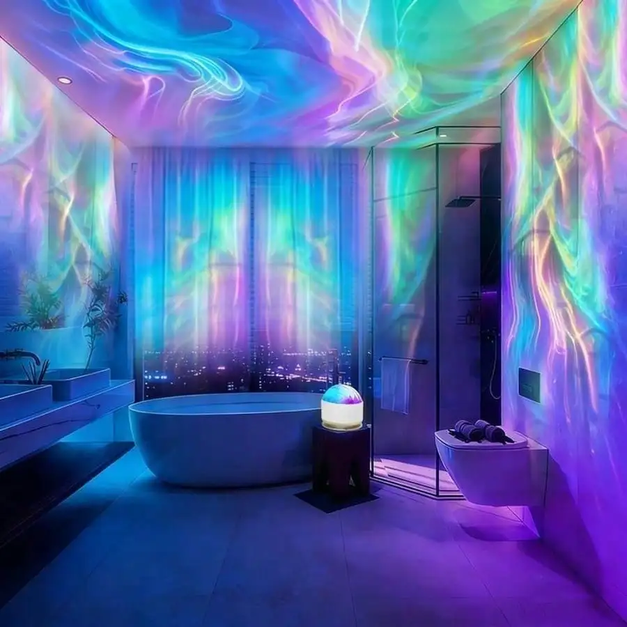 Ocean Wave & 3D Water Ripple Projector Light, 16-Color Round Mood Lamp LED Night Light for Relaxation & Romantic Ambience
Ocean Wave & 3D Water Ripple Projector Light, 16-Color Round Mood Lamp LED Night Light for Relaxation & Romantic Ambience
