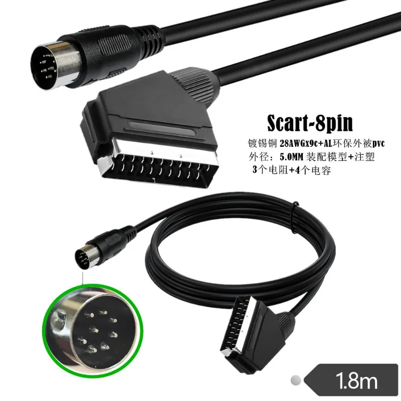 Environmentally Friendly 28AWG Tinned Copper European Standard Broom Head Cable Game Console SCART Broom Head To Large 8P RGB
Environmentally Friendly 28AWG Tinned Copper European Standard Broom Head Cable Game Console SCART Broom Head To Large 8P RGB