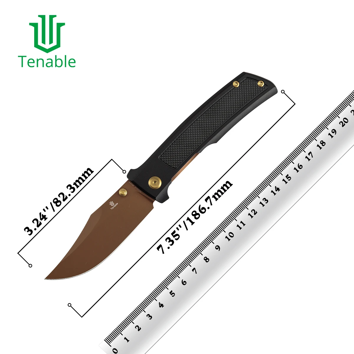 Tenable Folding Knives B2108 Bison 3.24'' Nitro V Blade with G10/Auminum/CF Handle Pocket Camping Knife for Everyday Carry
Tenable Folding Knives B2108 Bison 3.24'' Nitro V Blade with G10/Auminum/CF Handle Pocket Camping Knife for Everyday Carry
