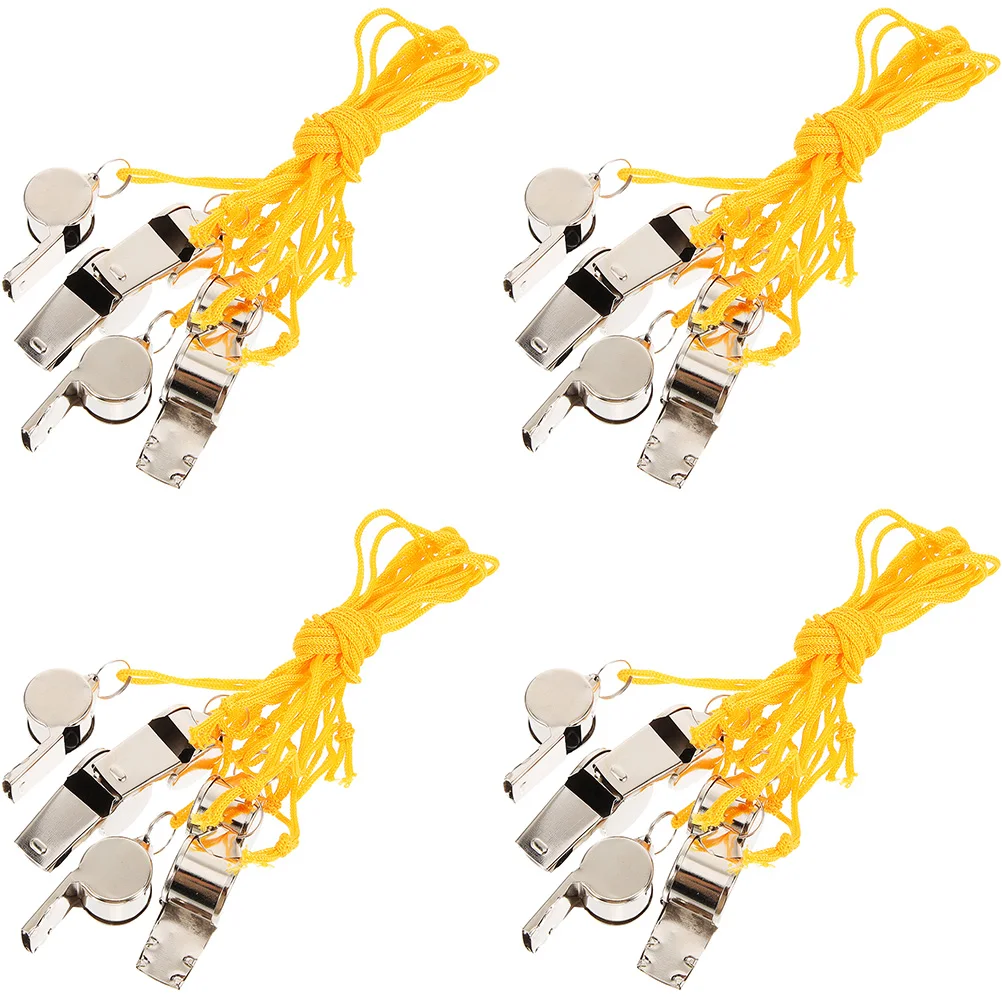 24 Pcs High Frequency Sports Whistle Lanyards Stainless Steel Emergency Whistles
24 Pcs High Frequency Sports Whistle Lanyards Stainless Steel Emergency Whistles