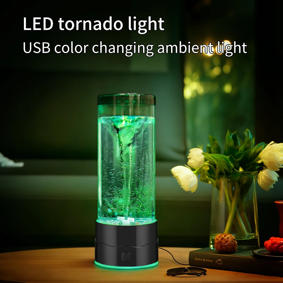 LED USB Tornado Night Light Multi-Colour Changing Atmosphere Lamp Creative Home Decor Lamp Children's Birthday Gifts Desk Lamp
LED USB Tornado Night Light Multi-Colour Changing Atmosphere Lamp Creative Home Decor Lamp Children's Birthday Gifts Desk Lamp