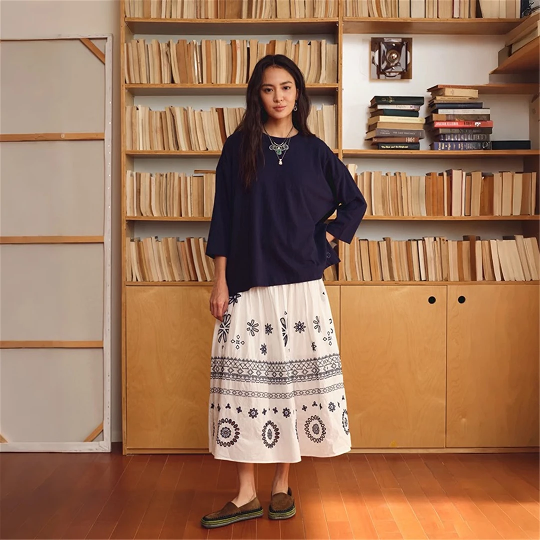 Elegant Embroidered Cotton Skirt Buy Hand Store Artistic Style Loose Fit Straight Leg Pants Natural Waist Elastic Comfortable
Elegant Embroidered Cotton Skirt Buy Hand Store Artistic Style Loose Fit Straight Leg Pants Natural Waist Elastic Comfortable
