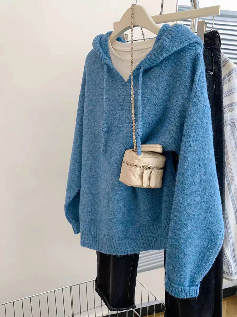 Blue Bear Fleece Hooded Knitwear Women's Lazy Style Outerwear Plush Top Loose Fit Long Sleeve Regular Length Autumn Winter
Blue Bear Fleece Hooded Knitwear Women's Lazy Style Outerwear Plush Top Loose Fit Long Sleeve Regular Length Autumn Winter