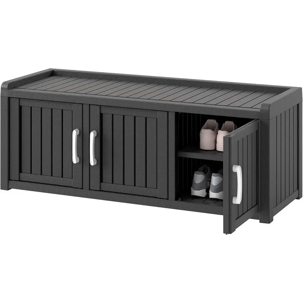 Weatherproof Outdoor Shoe Storage Cabinet with UV-Resistant, 3-Door Entryway Bench for Indoor and Outdoor Use, Adjustable Shelve
Weatherproof Outdoor Shoe Storage Cabinet with UV-Resistant, 3-Door Entryway Bench for Indoor and Outdoor Use, Adjustable Shelve