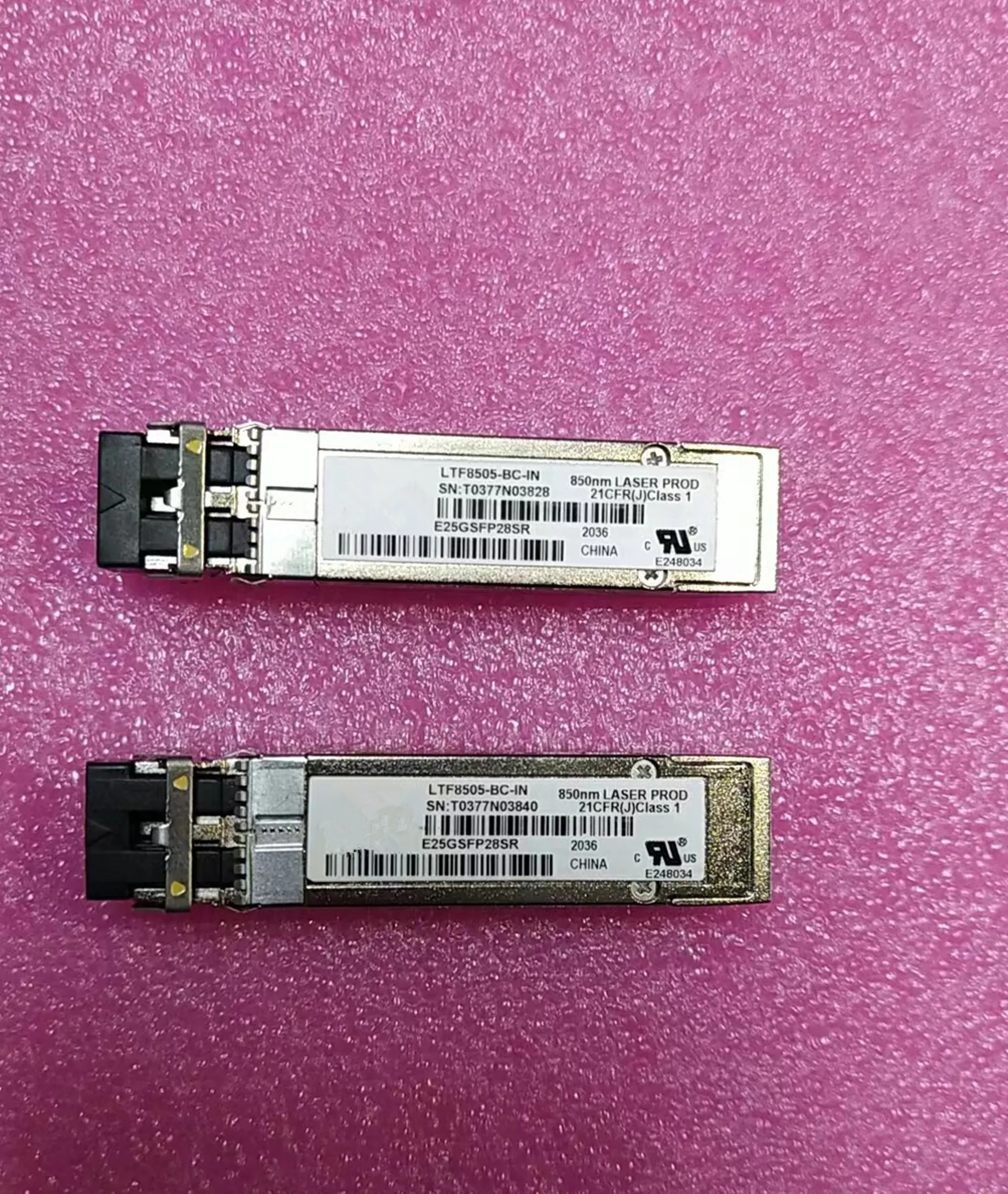 I-ntel switch network sfp 25g/LTF8505-BC-IN/E25GSFP28SR/850NM, многорежимный двухволоконный модуль приемопередатчика
I-ntel switch network sfp 25g/LTF8505-BC-IN/E25GSFP28SR/850NM, многорежимный двухволоконный модуль приемопередатчика