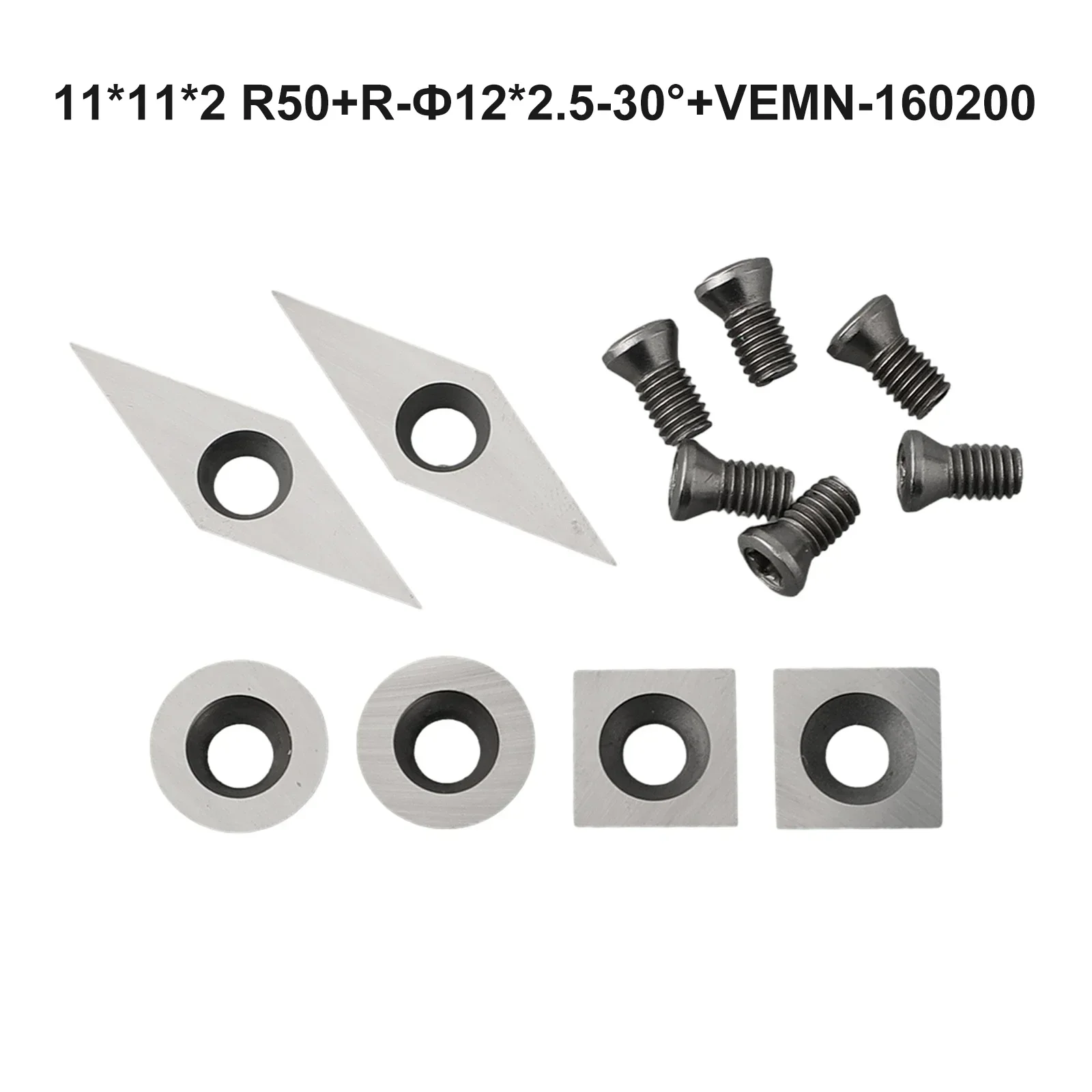 Silver Carbide Cutters Inserts Set Wood Lathe Turning Tools For Woodworking Diamond Blade With Screws And Are Well Packed
Silver Carbide Cutters Inserts Set Wood Lathe Turning Tools For Woodworking Diamond Blade With Screws And Are Well Packed