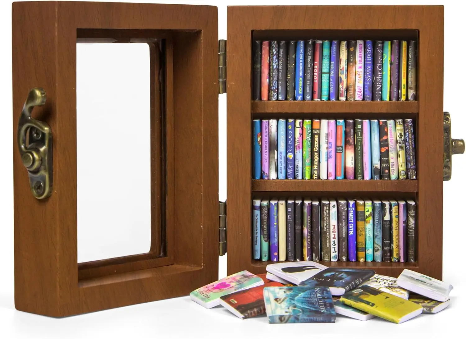 Mini Bookshelf Set 60PCS Wooden Miniature Books for Stress Relief, Home Office Decor, Gift for Book Lovers - Brown
Mini Bookshelf Set 60PCS Wooden Miniature Books for Stress Relief, Home Office Decor, Gift for Book Lovers - Brown