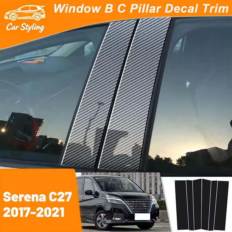 For Nissan Serena C27 2017-2021 2018 2019 2020 Carbon Fiber Window Door Column Deal B C Pillar Post Cover Trim Sticker
For Nissan Serena C27 2017-2021 2018 2019 2020 Carbon Fiber Window Door Column Deal B C Pillar Post Cover Trim Sticker