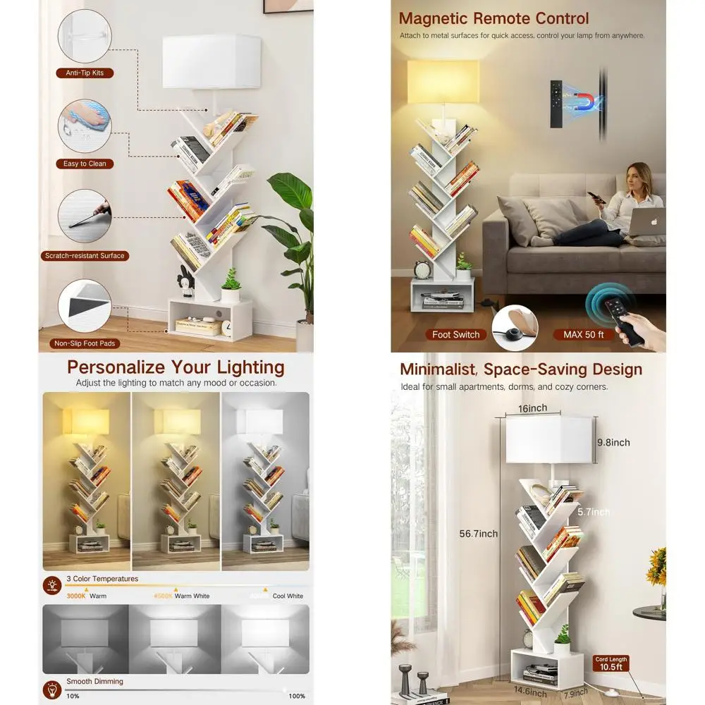Современная высокая белая 6-уровневая книжная полка с подсветкой, пультом дистанционного управления и таймером, тонкий деревянный напольный книжный шкаф, компактный органайзер для дома и O
Современная высокая белая 6-уровневая книжная полка с подсветкой, пультом дистанционного управления и таймером, тонкий деревянный напольный книжный шкаф, компактный органайзер для дома и O