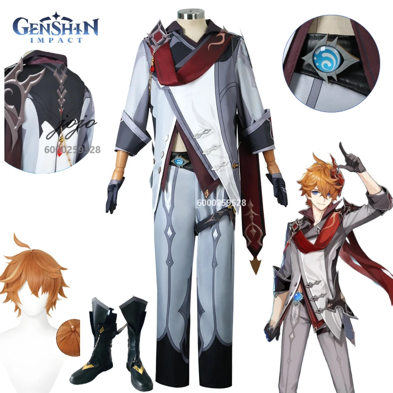 In Stock Game Genshin Impact Tartaglia Fatui Cosplay Costume Wig Shoes Full Set Anime Role Play Halloween Party Comic Con Suits
In Stock Game Genshin Impact Tartaglia Fatui Cosplay Costume Wig Shoes Full Set Anime Role Play Halloween Party Comic Con Suits