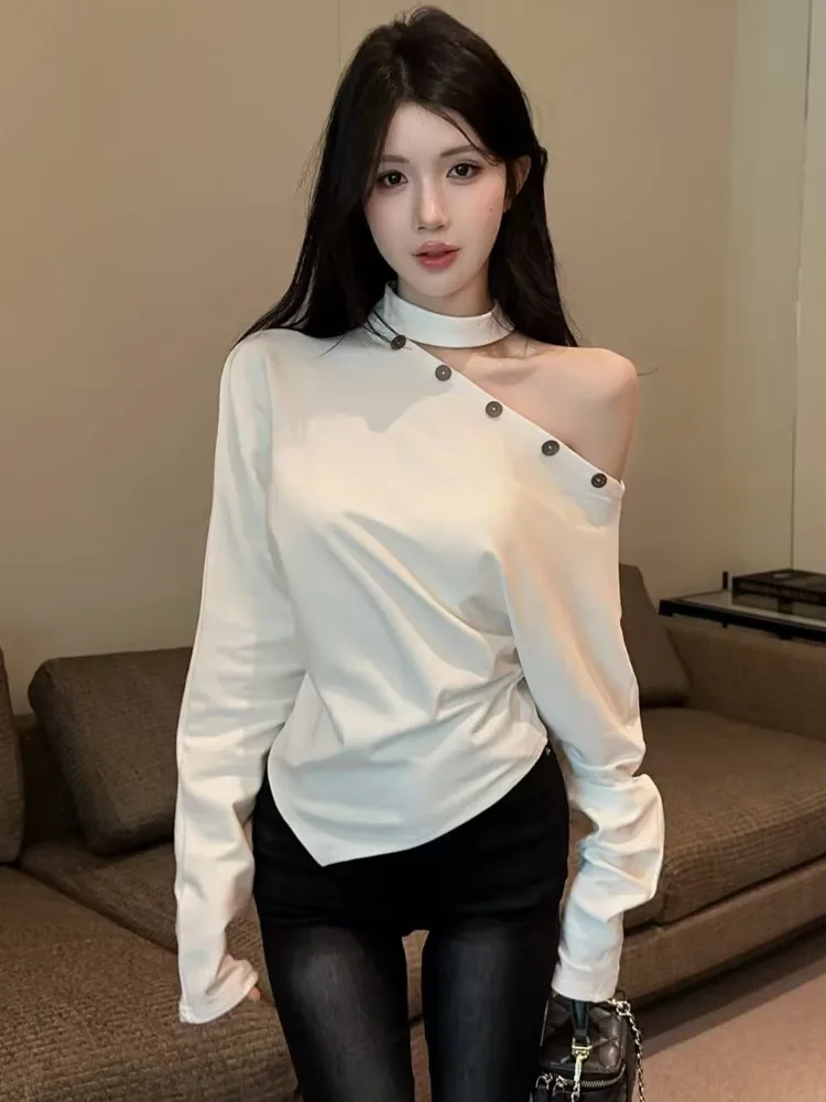 Korean Style Asymmetric Neckline Knitted Sweater Women's Fashionable Inner Wear Top for Autumn Winter Skin-friendly Breathable
Korean Style Asymmetric Neckline Knitted Sweater Women's Fashionable Inner Wear Top for Autumn Winter Skin-friendly Breathable