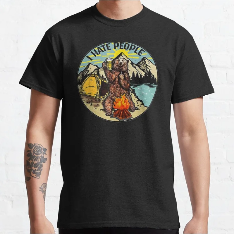 Funny Bear Camping I Hate People Short-sleeve crewneck T-shirt for men Large size Adult S-6xl Tops
Funny Bear Camping I Hate People Short-sleeve crewneck T-shirt for men Large size Adult S-6xl Tops