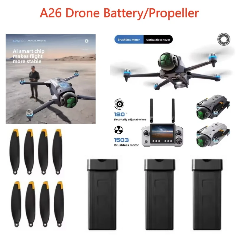 A26 PRO RC Drone Battery 3.7V 2650MAH battery propeller for A26 PRO Drone Accessories A26 PRO Dron Battery A26 Drone BatteryToy
A26 PRO RC Drone Battery 3.7V 2650MAH battery propeller for A26 PRO Drone Accessories A26 PRO Dron Battery A26 Drone BatteryToy