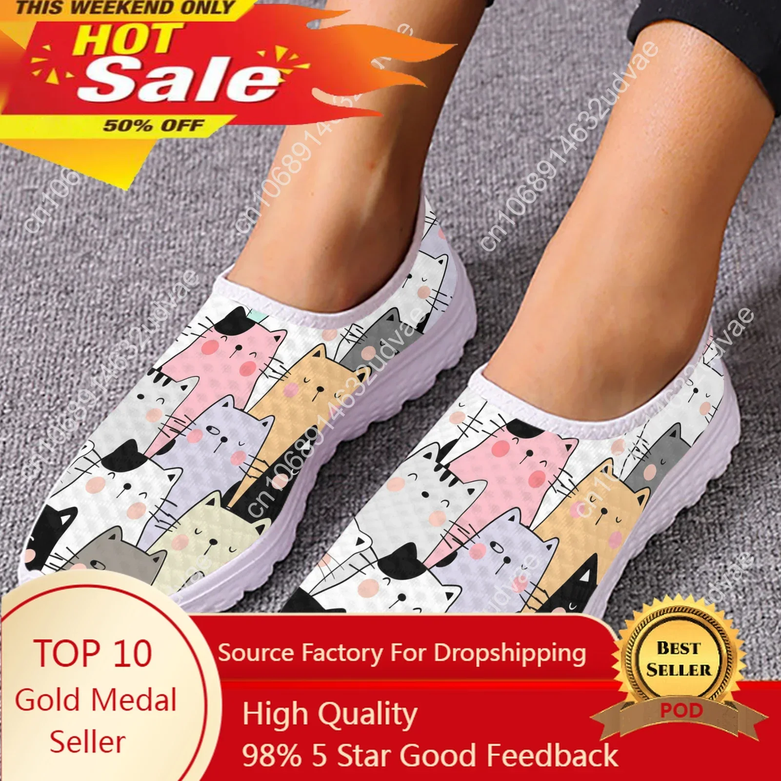 Cartoon Cat Designer Brand Slip-on Shoes Hand-painted Cat Print Loafers Women's Casual Breathable Mesh Shoes Zapatos
Cartoon Cat Designer Brand Slip-on Shoes Hand-painted Cat Print Loafers Women's Casual Breathable Mesh Shoes Zapatos
