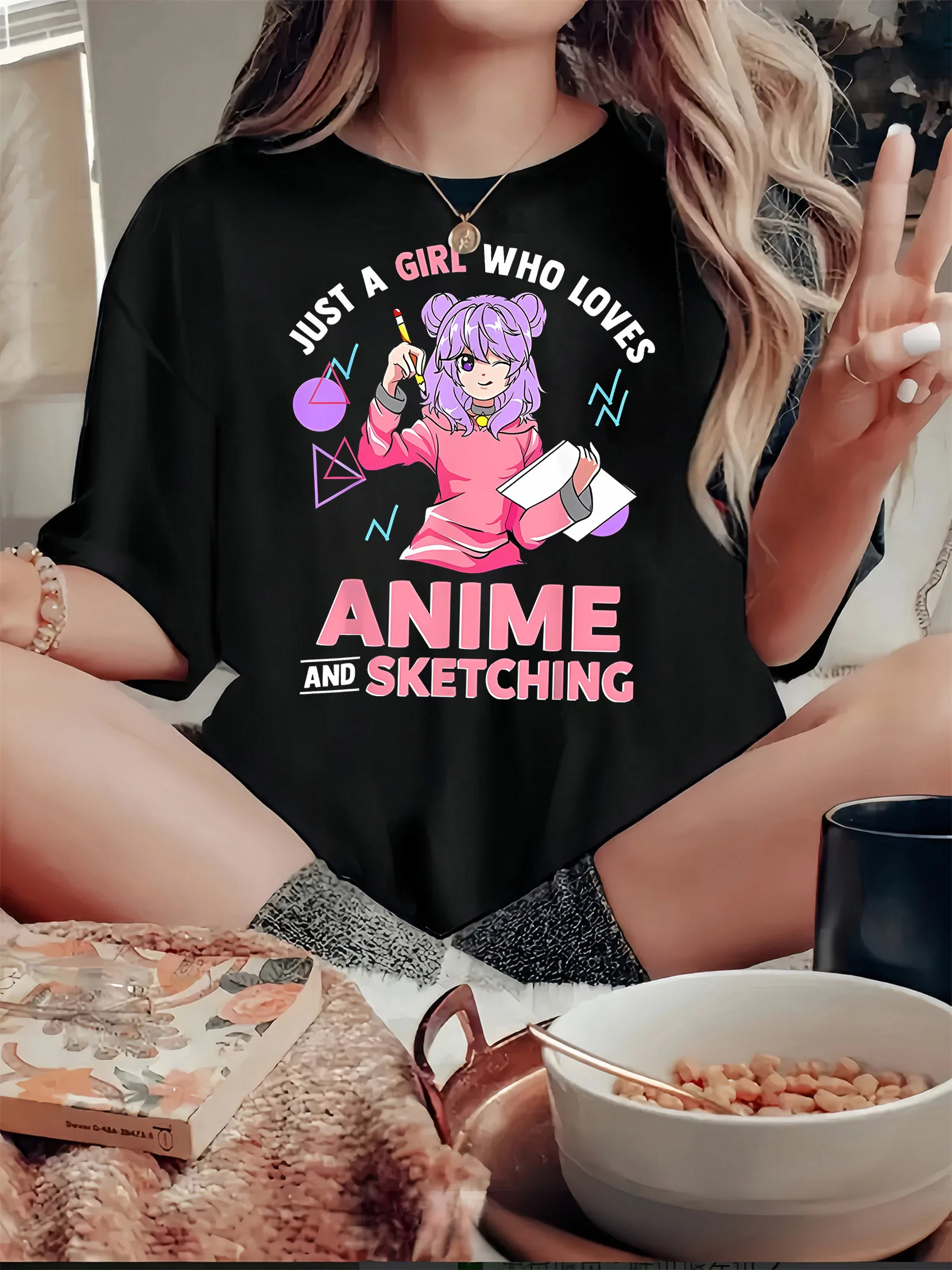 Anime Sketching Graphic Printing Summer Autumn Winter Cotton Men and Women T-shirt Short Sleeve Luxury Outdoor Sports Brand
Anime Sketching Graphic Printing Summer Autumn Winter Cotton Men and Women T-shirt Short Sleeve Luxury Outdoor Sports Brand