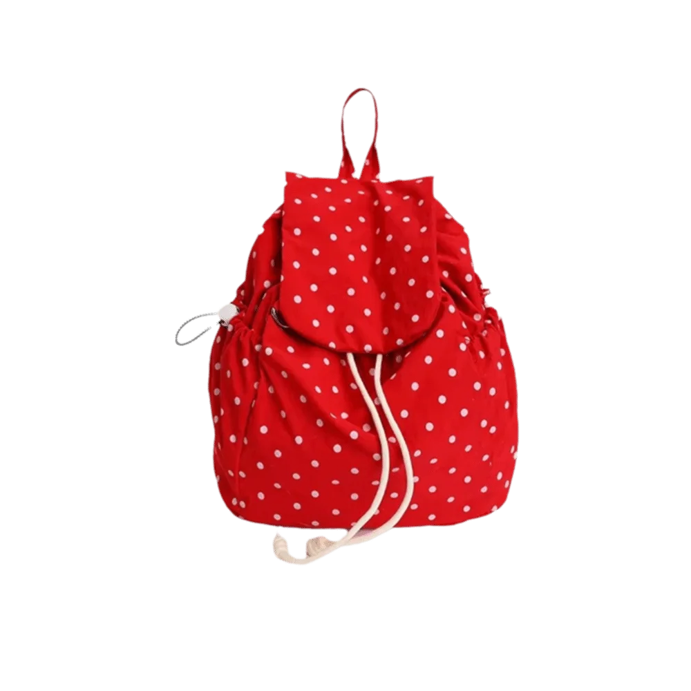 Y2k Multiple Pockets Polka Dot Backpack Cloth Korean Versatile Daypack Drawstring Lace-up Preppy Lightweight Backpack School
Y2k Multiple Pockets Polka Dot Backpack Cloth Korean Versatile Daypack Drawstring Lace-up Preppy Lightweight Backpack School
