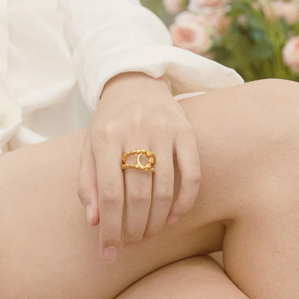 Personality advanced simplicity trend irregular opening titanium steel ring does not fade ins flower niche ring
Personality advanced simplicity trend irregular opening titanium steel ring does not fade ins flower niche ring