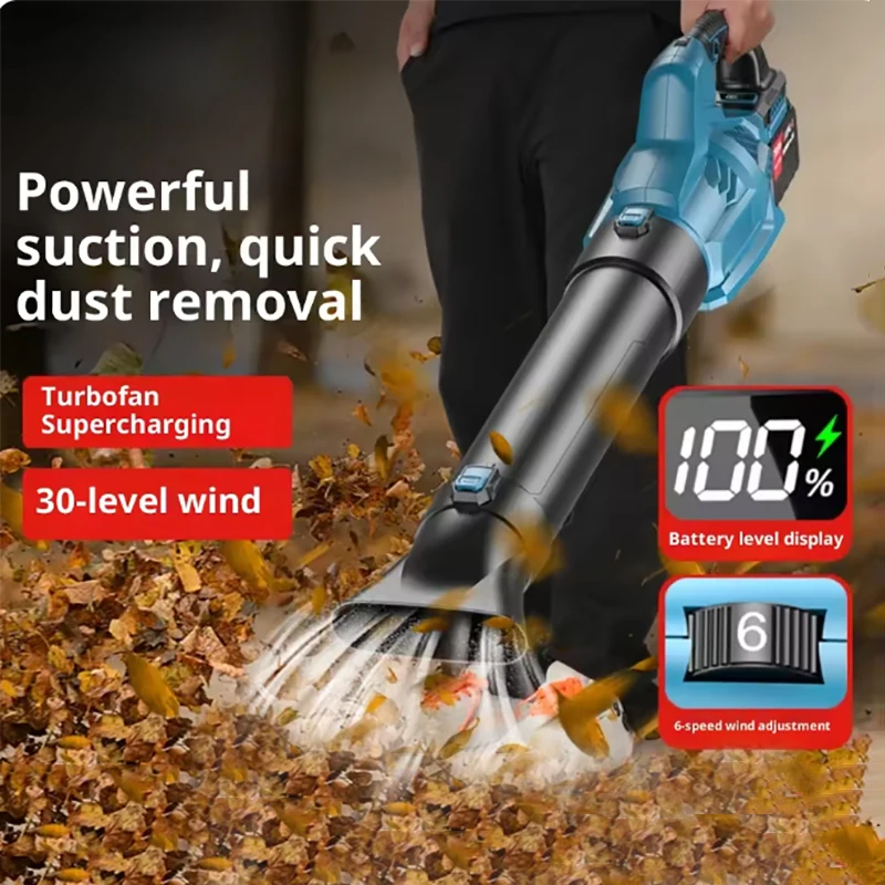 6 Gears Cordless Electric Air Blower High Power Storm Snow Blower Handheld Leaf Blower Dust Collector Sweeper Garden Tools
6 Gears Cordless Electric Air Blower High Power Storm Snow Blower Handheld Leaf Blower Dust Collector Sweeper Garden Tools