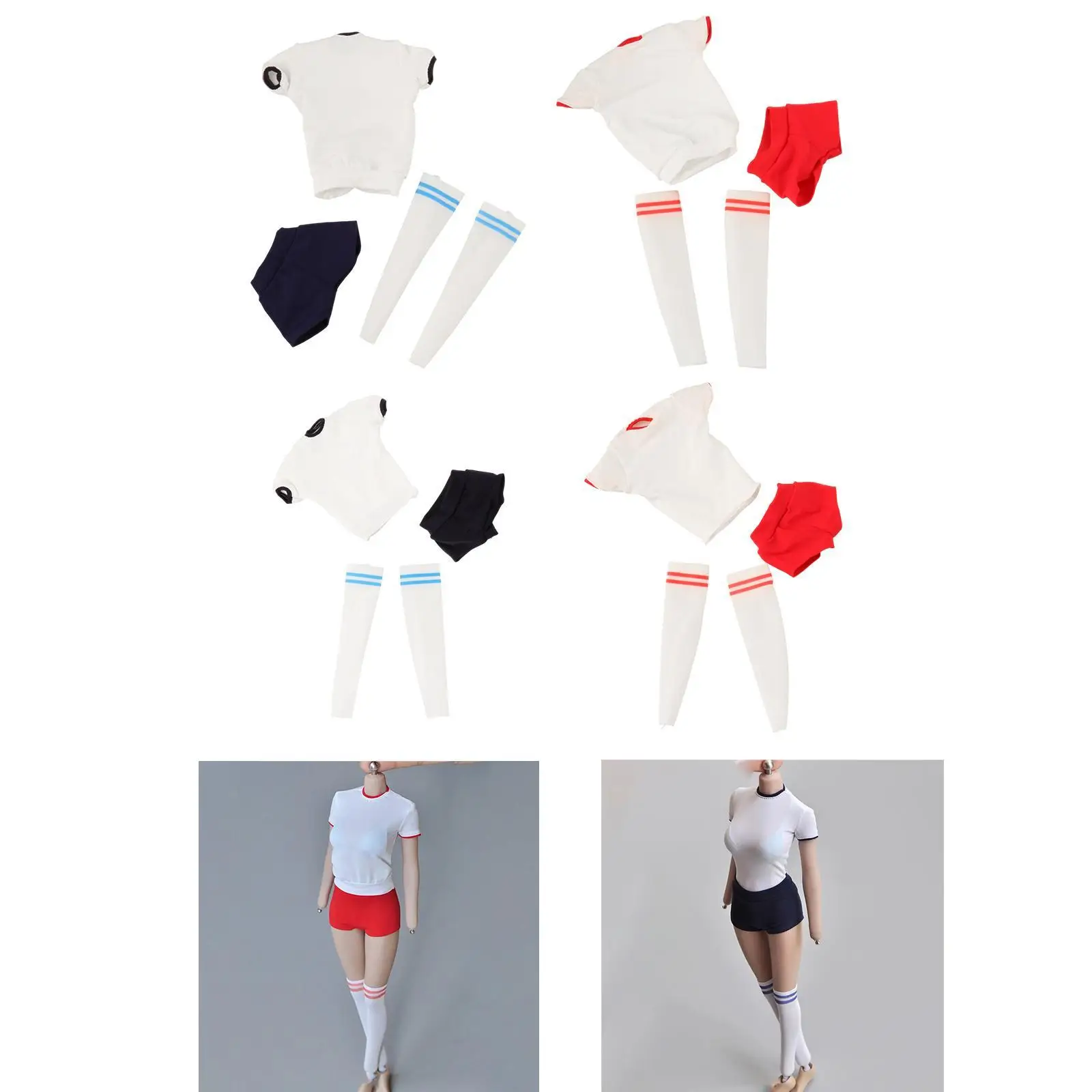 1/6 Female Doll Clothes Short Sleeve and Shorts Sportswear with Long Socks Basic
1/6 Female Doll Clothes Short Sleeve and Shorts Sportswear with Long Socks Basic