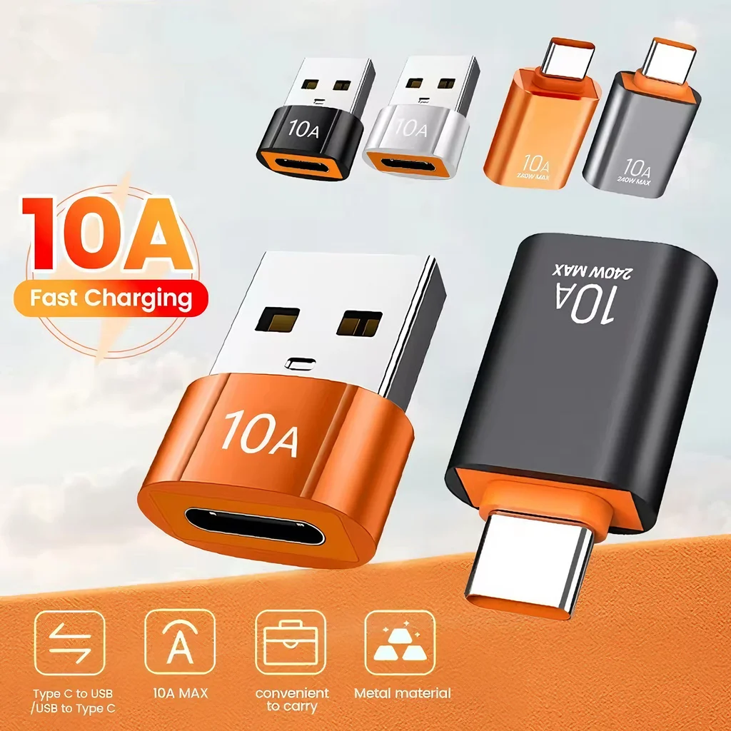 10A USB Type C To USB A Adapter USB-C OTG Converter For Macbook iPad Samsung Xiaomi Huawei OPPO OnePlus Fast Charging Connector
10A USB Type C To USB A Adapter USB-C OTG Converter For Macbook iPad Samsung Xiaomi Huawei OPPO OnePlus Fast Charging Connector
