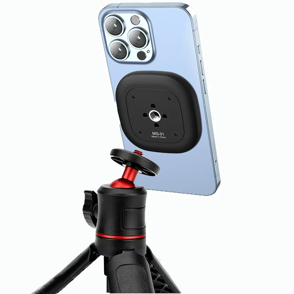 MG-01 Magsafe Magnetic Phone Holder Tripod Mount Selfie Stick Tripod for 1/4 Screw Mount Holder for Mini 12/12 Pro/12 Pro Camera
MG-01 Magsafe Magnetic Phone Holder Tripod Mount Selfie Stick Tripod for 1/4 Screw Mount Holder for Mini 12/12 Pro/12 Pro Camera