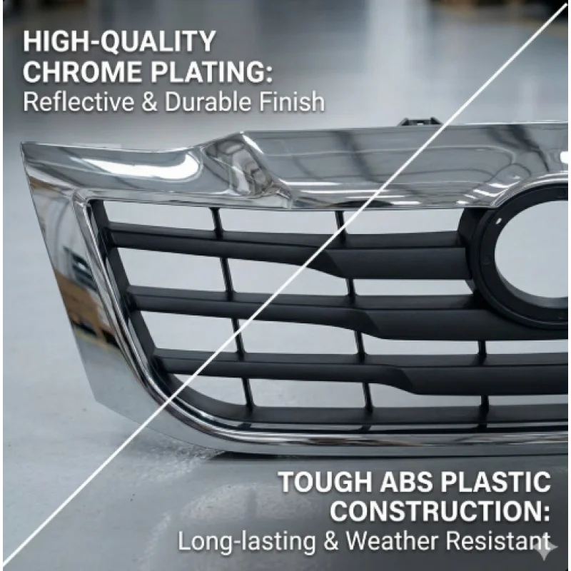 High Quality Plastic Half Chrome Front Bumper Grille Replacement Parts For 2012 Models
High Quality Plastic Half Chrome Front Bumper Grille Replacement Parts For 2012 Models