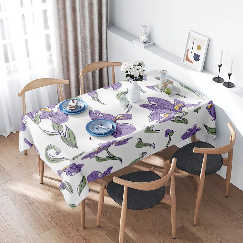 Modern floral printed tablecloth home decor kitchen dining room linen table cloth for wedding parties events White Purple Flower
Modern floral printed tablecloth home decor kitchen dining room linen table cloth for wedding parties events White Purple Flower