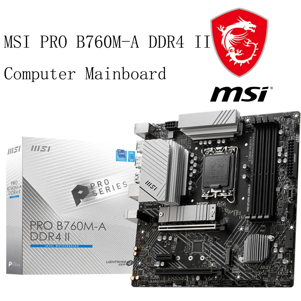 Материнская плата MSI PRO B760M-A DDR4 II для игрового компьютера поддерживает процессор 13600KF/12600KF/13400F (Intel B760/LGA 1700)
Материнская плата MSI PRO B760M-A DDR4 II для игрового компьютера поддерживает процессор 13600KF/12600KF/13400F (Intel B760/LGA 1700)