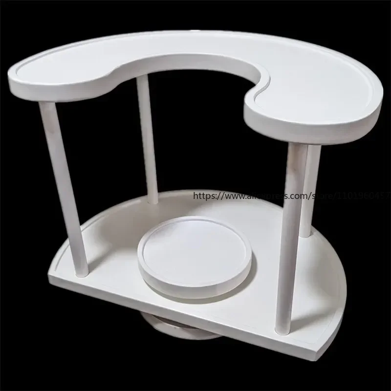 360 Degree Rotating Spice Rack Turntable Non Skid Save Space 2 Tiers Condiments Storage Rack for Kitchen Cupboard Makeup Vanity
360 Degree Rotating Spice Rack Turntable Non Skid Save Space 2 Tiers Condiments Storage Rack for Kitchen Cupboard Makeup Vanity