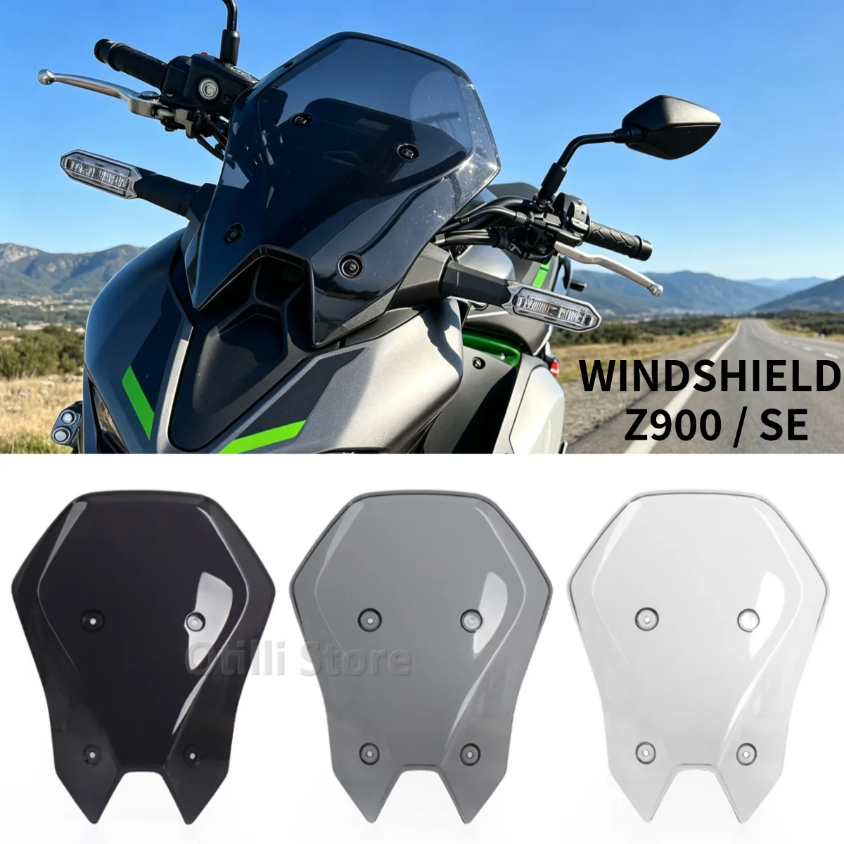 New For Kawasaki Z900 Z 900 SE Z900SE 2025 Motorcycle Touring Windshield Visor Wind Deflector Protector Double Bubble Windscreen
New For Kawasaki Z900 Z 900 SE Z900SE 2025 Motorcycle Touring Windshield Visor Wind Deflector Protector Double Bubble Windscreen