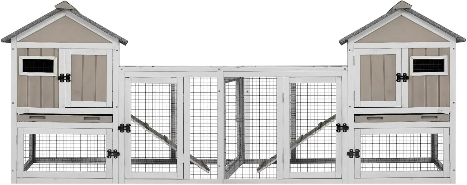 94 Inch Wooden Rabbit Hutch Chicken Coop 2 Story Indoor Outdoor Bunny House Run Pull Out Tray Waterproof Roof Cage For Small Med
94 Inch Wooden Rabbit Hutch Chicken Coop 2 Story Indoor Outdoor Bunny House Run Pull Out Tray Waterproof Roof Cage For Small Med