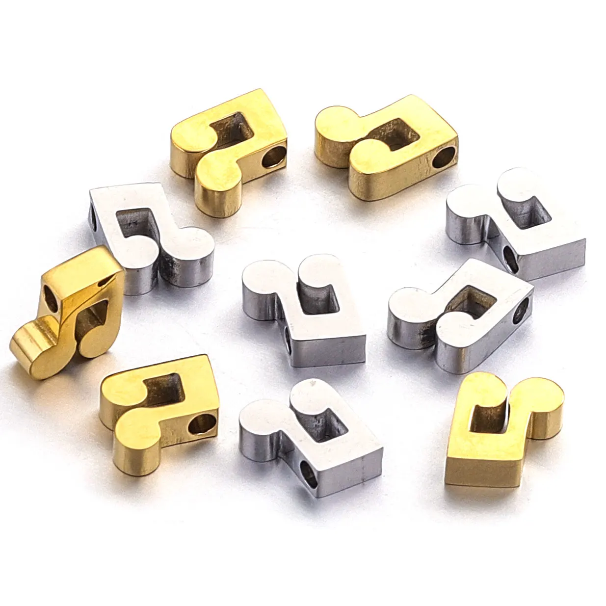 5pcs Stainless Steel Gold Plated Note Shaped Polished Bead Washers Bracelet Necklace Parts Jewelry Making Supplies Wholesale
5pcs Stainless Steel Gold Plated Note Shaped Polished Bead Washers Bracelet Necklace Parts Jewelry Making Supplies Wholesale
