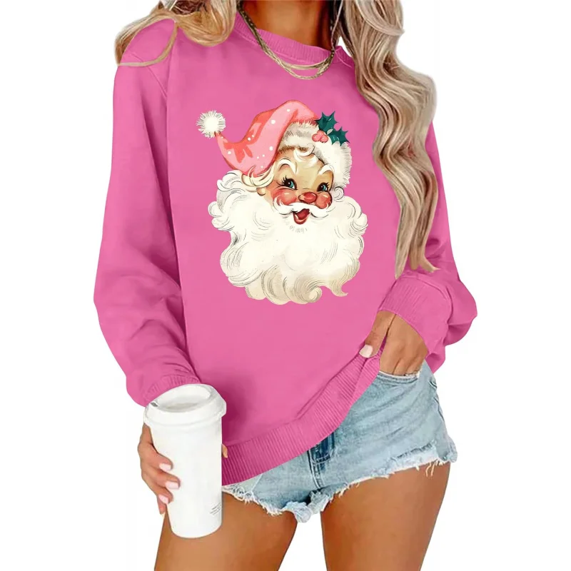 Christmas women's sports casual shirt fashion retro pattern long sleeve pullover shirt pink
Christmas women's sports casual shirt fashion retro pattern long sleeve pullover shirt pink