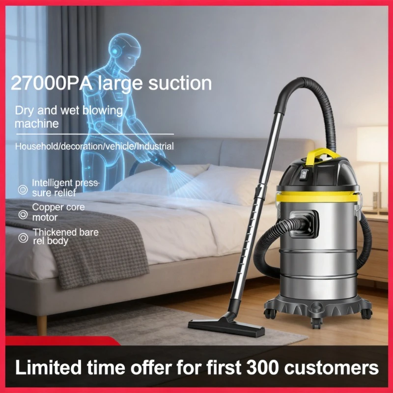 High Suction Powerful Vacuum Cleaner, Household Car Wash Commercial Industrial Vacuum for Decoration Sewing Use
High Suction Powerful Vacuum Cleaner, Household Car Wash Commercial Industrial Vacuum for Decoration Sewing Use