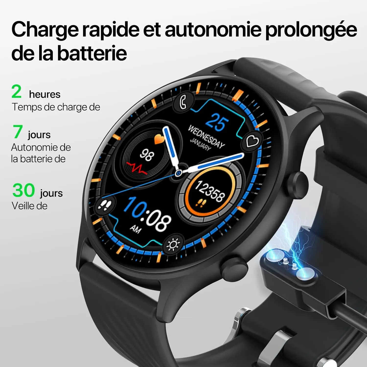 WalkerFit Smart Watch women,Round Smartwatch,110+ Sport Modes Pedometer,Heart Rate,Blood Pressure Monitor,Waterproof iOS/Android
WalkerFit Smart Watch women,Round Smartwatch,110+ Sport Modes Pedometer,Heart Rate,Blood Pressure Monitor,Waterproof iOS/Android