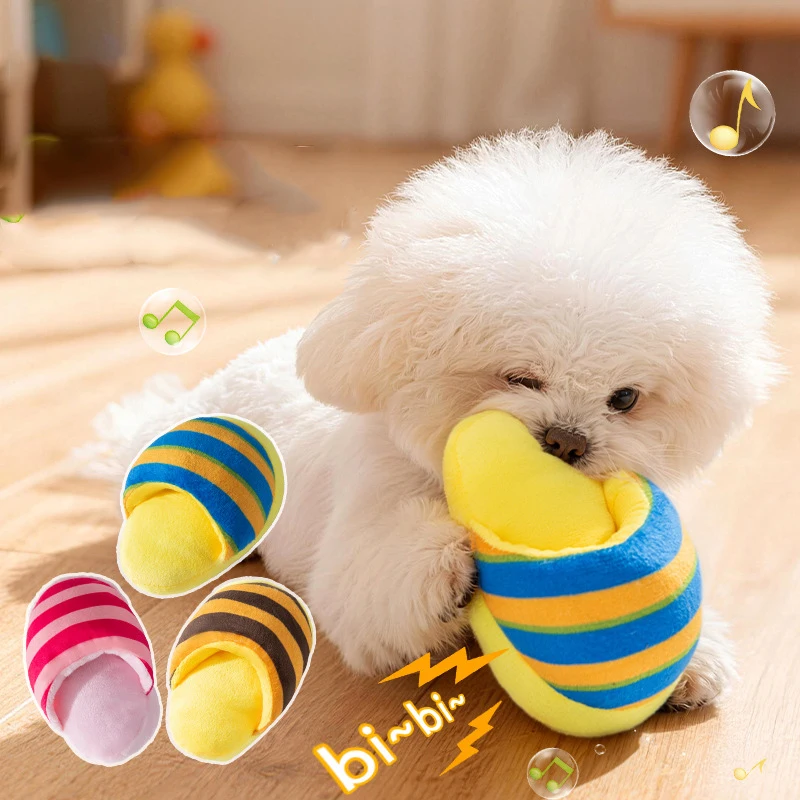 Hot sale Pet Toys Slipper Squeaking Sound Plush Fleece Shaped Puppy Dog Sound Chew Play Toys for Dog Cats Funny Dog Products
Hot sale Pet Toys Slipper Squeaking Sound Plush Fleece Shaped Puppy Dog Sound Chew Play Toys for Dog Cats Funny Dog Products