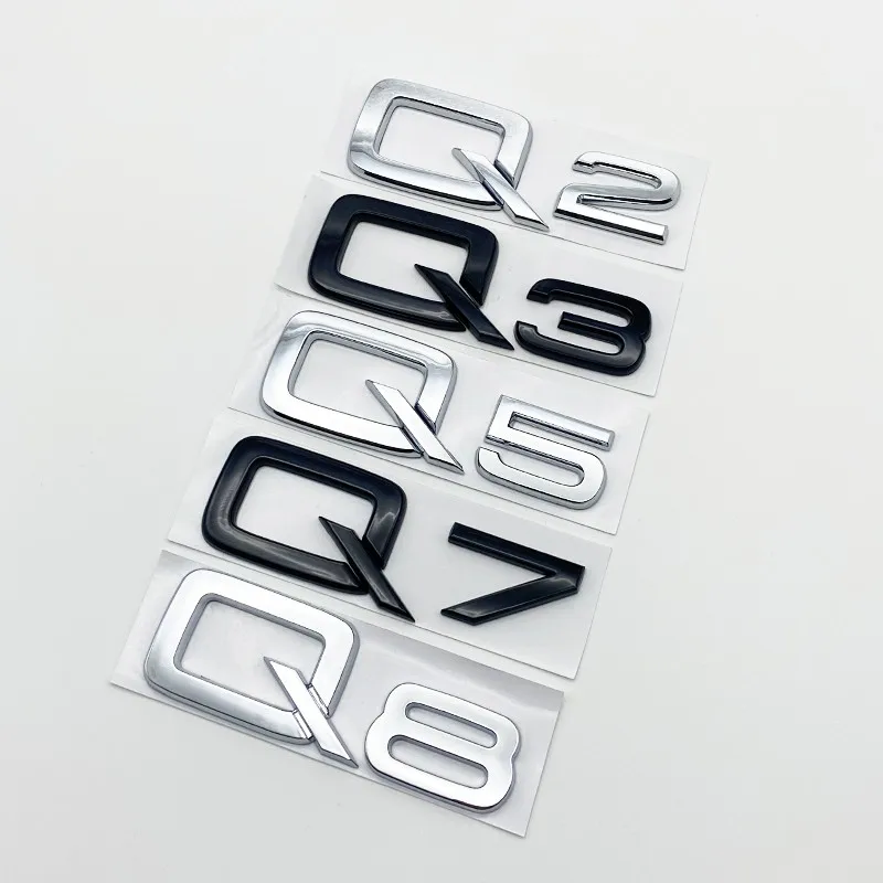 3D ABS Numbers Letters Q2 Q3 Q4 Q5 Q6 Q7 Q8 Emblem for Audi Q series Car Fender Trunk Rear Logo Sticker Black Silver
3D ABS Numbers Letters Q2 Q3 Q4 Q5 Q6 Q7 Q8 Emblem for Audi Q series Car Fender Trunk Rear Logo Sticker Black Silver