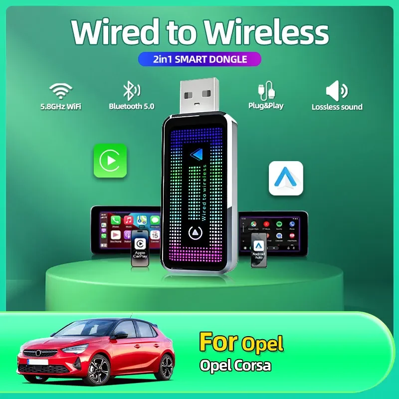 2 IN 1 Wireless Adapter Mini Carplay Android auto Wireless for Car Intelligent Systems Upgrade Wifi Portable For Opel Corsa
2 IN 1 Wireless Adapter Mini Carplay Android auto Wireless for Car Intelligent Systems Upgrade Wifi Portable For Opel Corsa