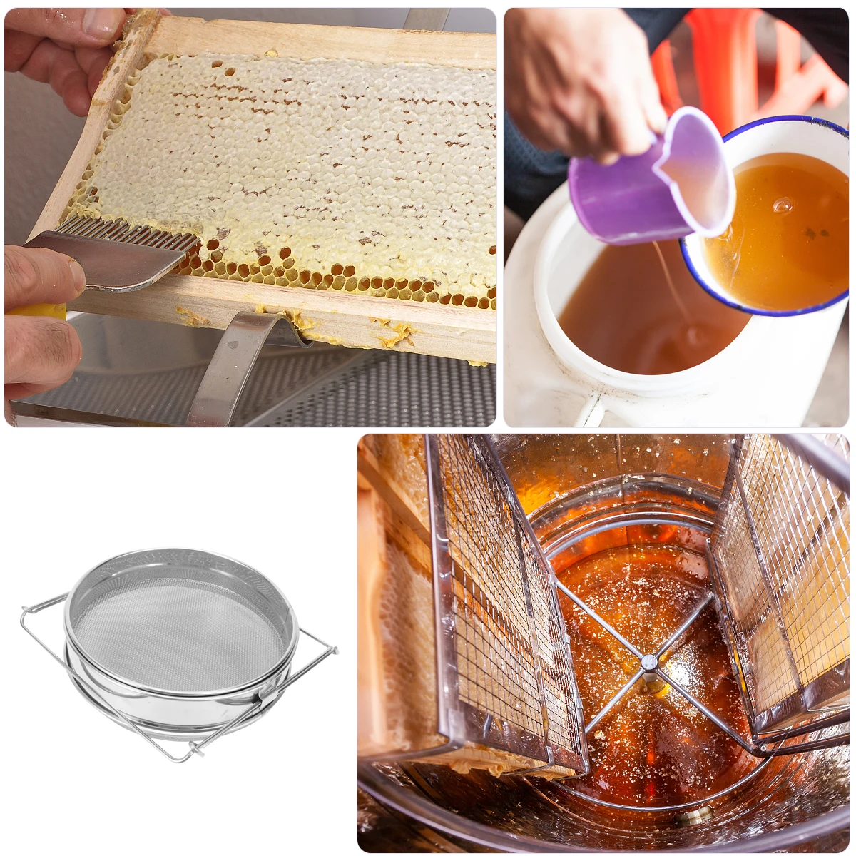 Filter Honey Double Layer Filters Double-layer Practical Automatic Beekeeping Equipment Metal Silver Strainer Tool Man
Filter Honey Double Layer Filters Double-layer Practical Automatic Beekeeping Equipment Metal Silver Strainer Tool Man