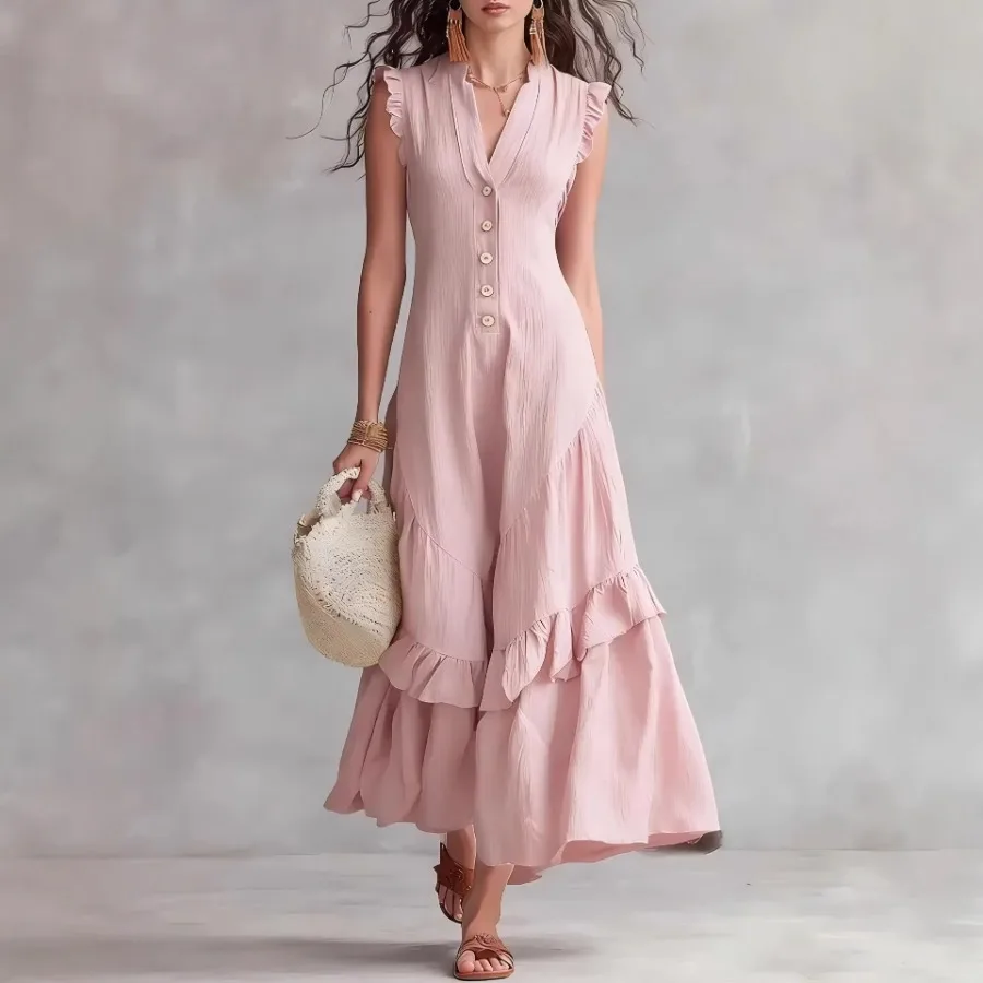 【New style】2026 Independence new style elegant temperament and minimalist linen women's sleeveless dress
【New style】2026 Independence new style elegant temperament and minimalist linen women's sleeveless dress