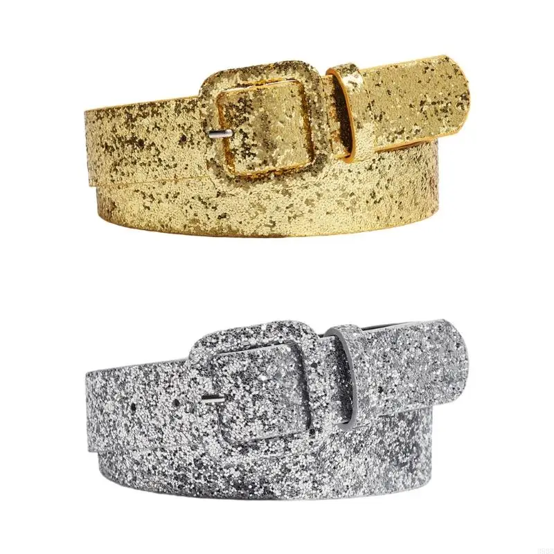 652F Glittering Powder PU Leather Belt for Women Square Pin Buckle Belt Shimmering Waist Belt Casual Formal Waist Accessories
652F Glittering Powder PU Leather Belt for Women Square Pin Buckle Belt Shimmering Waist Belt Casual Formal Waist Accessories