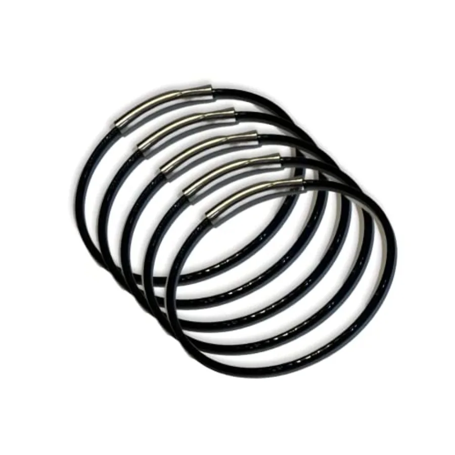 5.5" Black Nylon Coated Steel Locking Wire Ring with Curved Heavy Duty Tamper Proof Seal, Keychain Loop, Crimp Wire Key Ring, C
5.5" Black Nylon Coated Steel Locking Wire Ring with Curved Heavy Duty Tamper Proof Seal, Keychain Loop, Crimp Wire Key Ring, C