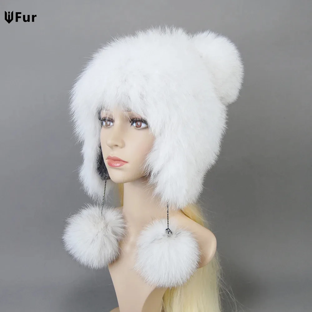 Women'S Natural Fox Fur Real Fur Beanie Hat Russia Winter Thick And Warm Fashion Knitted Silver Fox Fur Ladies Hat
Women'S Natural Fox Fur Real Fur Beanie Hat Russia Winter Thick And Warm Fashion Knitted Silver Fox Fur Ladies Hat