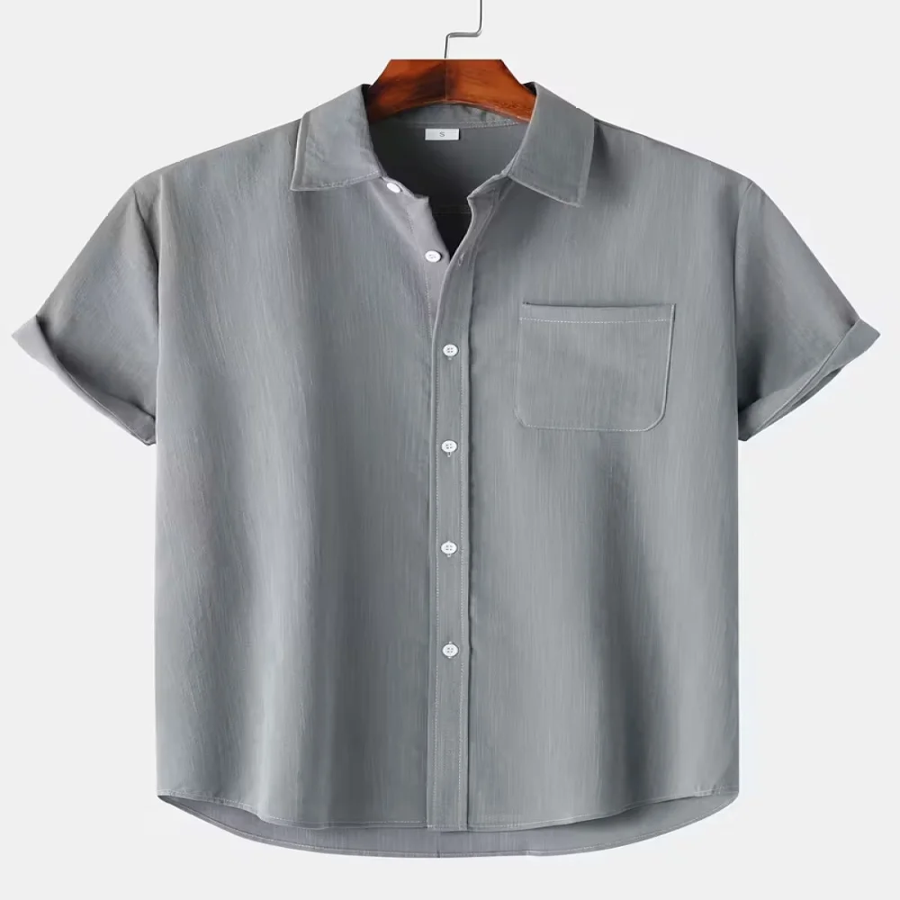 Men's linen short sleeved shirt, fashionable and casual loose collared button up shirt, breathable summer beach vacation shirt
Men's linen short sleeved shirt, fashionable and casual loose collared button up shirt, breathable summer beach vacation shirt