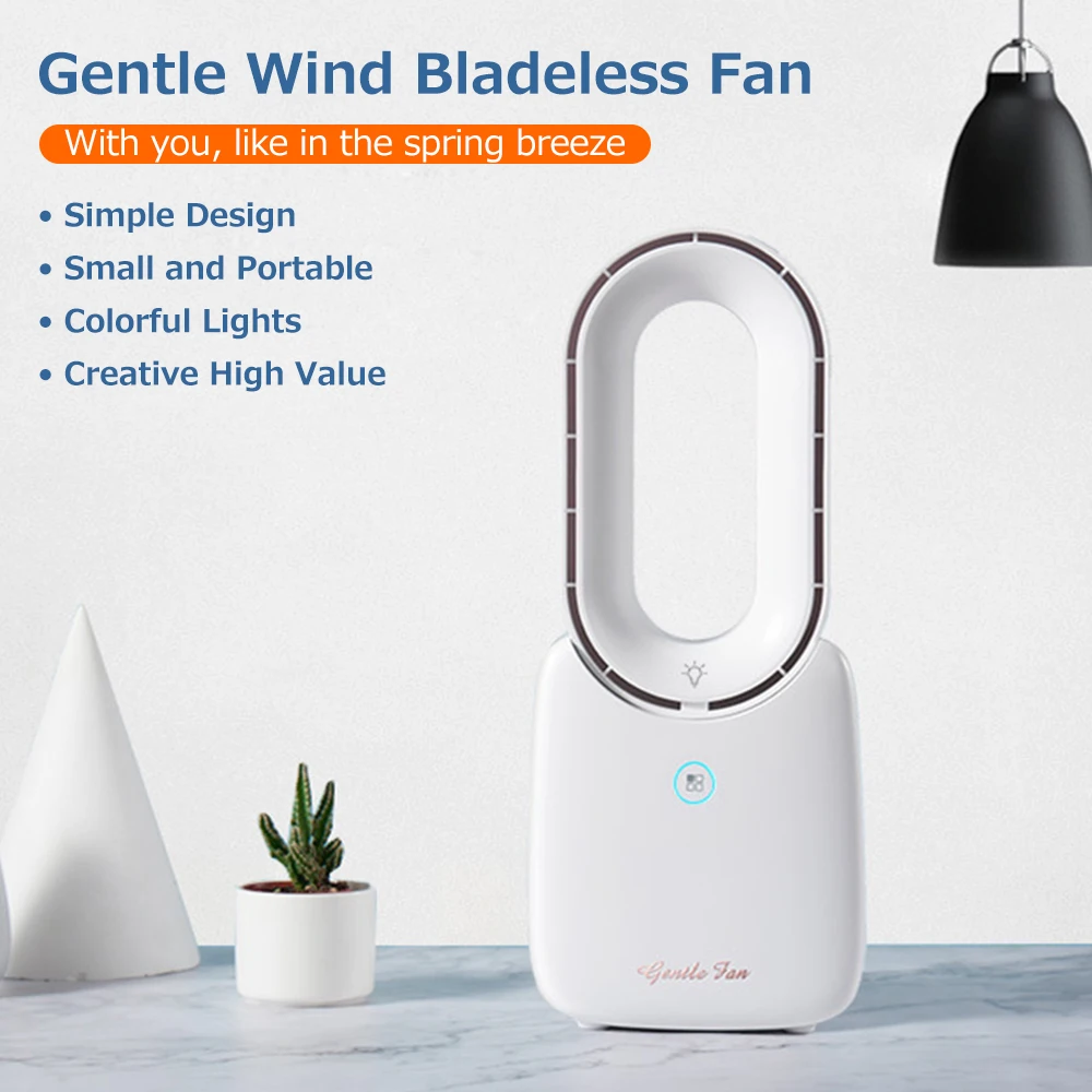 Fan Quiet Small Creative Mini Electric Fan Four Gears Office Home Portable USB Desktop Bladeless Fan
Fan Quiet Small Creative Mini Electric Fan Four Gears Office Home Portable USB Desktop Bladeless Fan