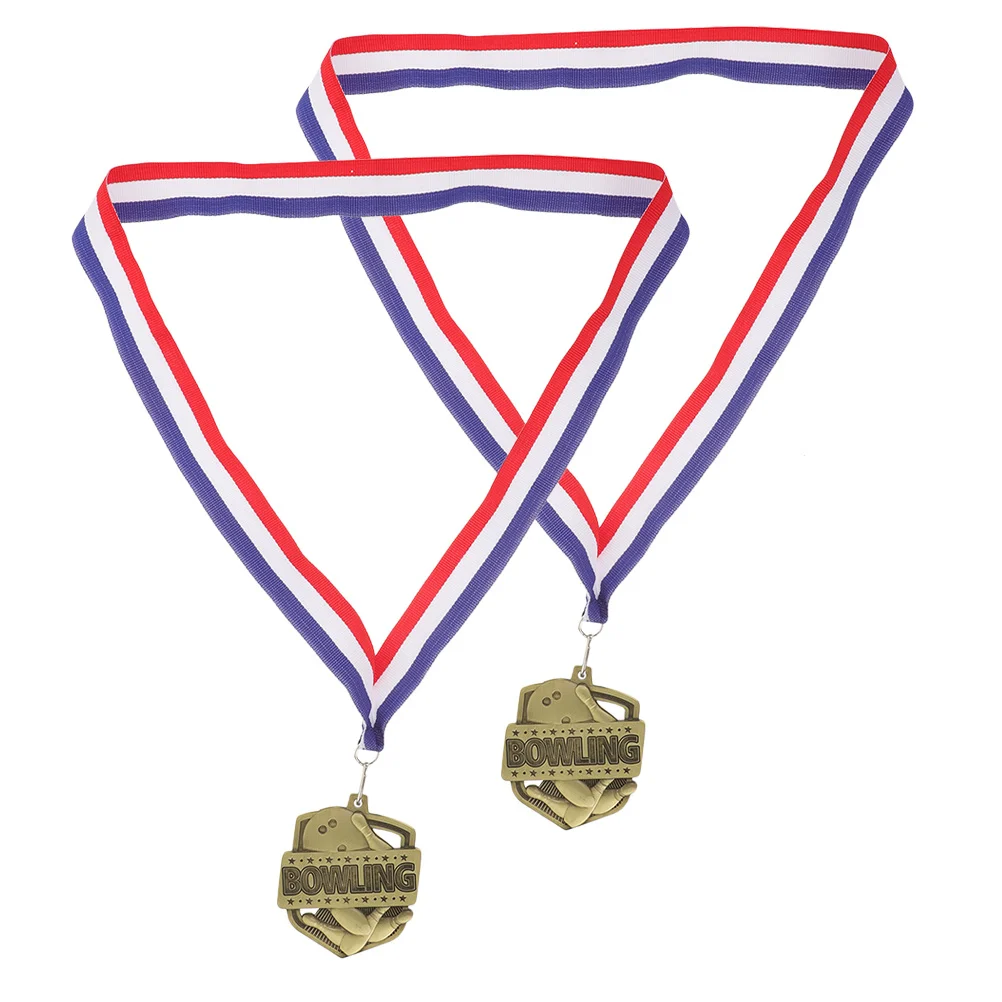 2Pcs Durable Elegant Zinc Alloy Bowling Medals Sports Awards Trophy Neck Ribbons Party Favors Decorations Versatile Use
2Pcs Durable Elegant Zinc Alloy Bowling Medals Sports Awards Trophy Neck Ribbons Party Favors Decorations Versatile Use