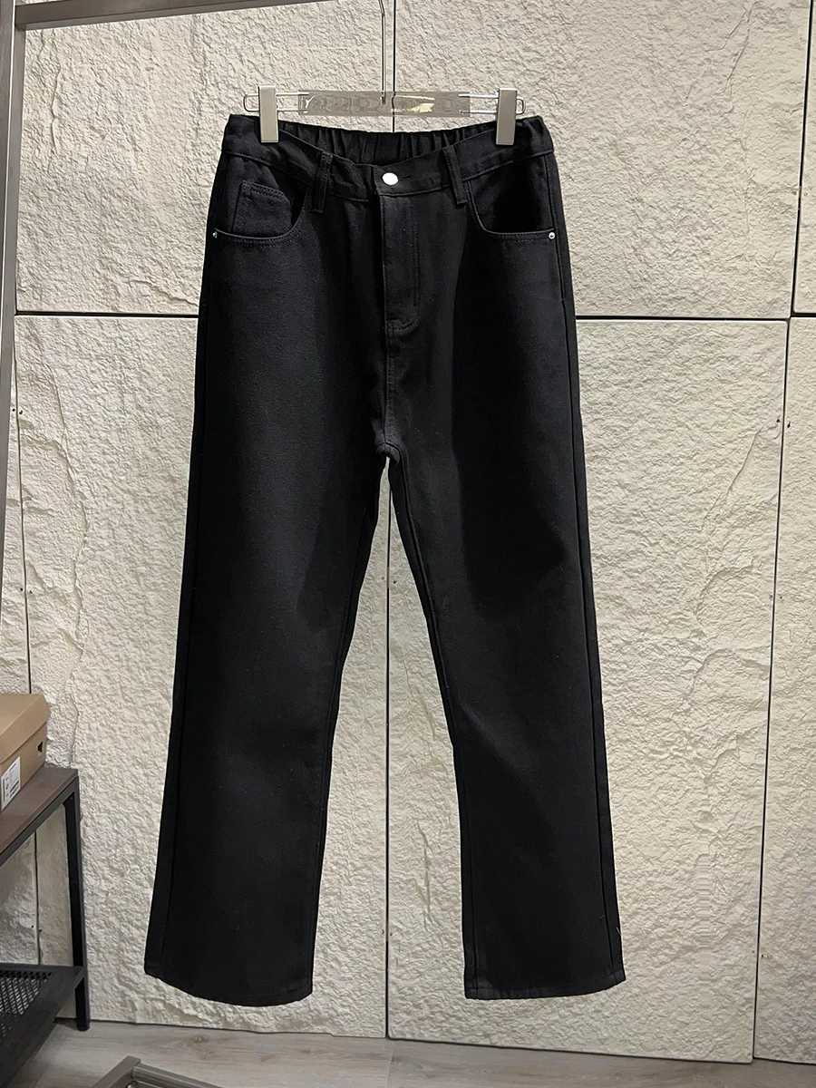 Lab Grade Thickened Warm Fleece Lined Men's Jeans High Waist Zipper Closure Casual Style Winter Fashion Bell Bottoms
Lab Grade Thickened Warm Fleece Lined Men's Jeans High Waist Zipper Closure Casual Style Winter Fashion Bell Bottoms